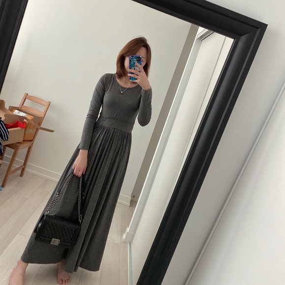 Long sleeves maxi dress - Picture 4 of 9